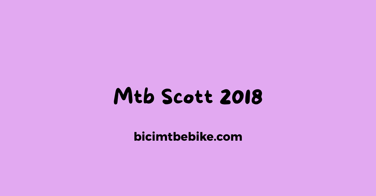 Mtb Scott 2018, cover