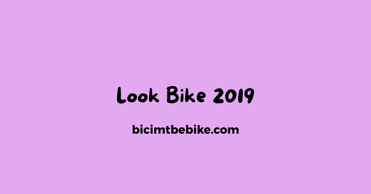 Look Bike 2019, copertina