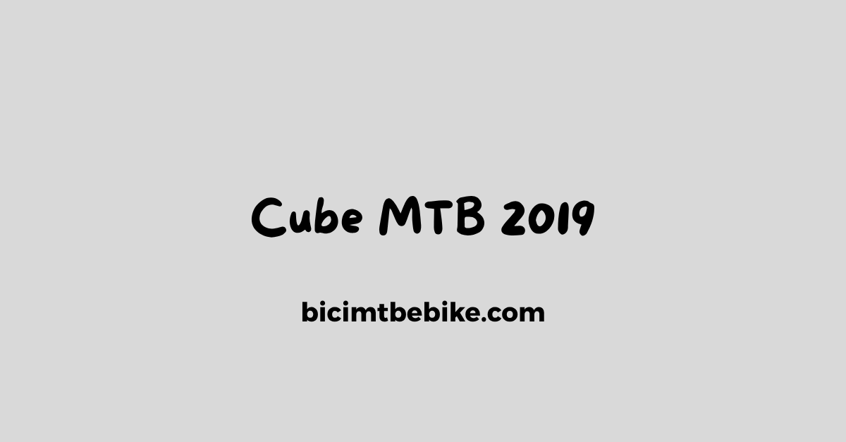 Cube mtb 2019, cover