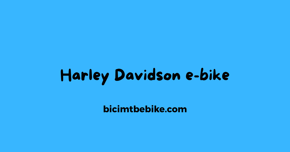 Harley Davidson e-bike, cover