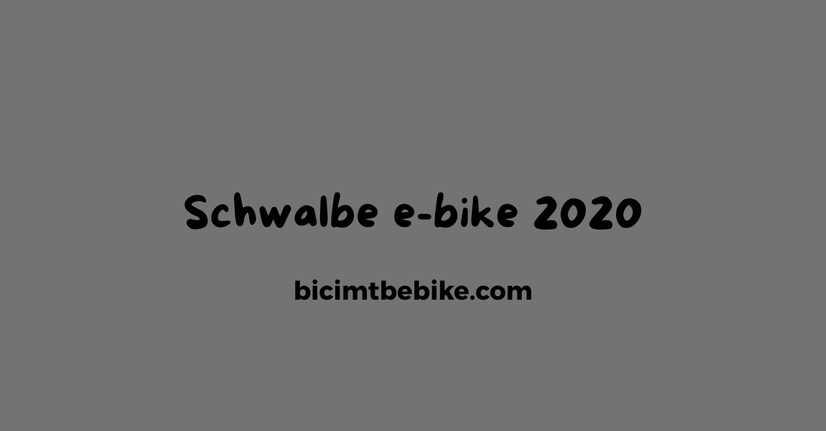 Schwalbe copertoni per e-bike 2020, copertina
