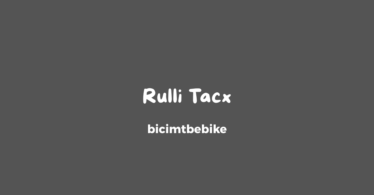 Rulli Tacx cover