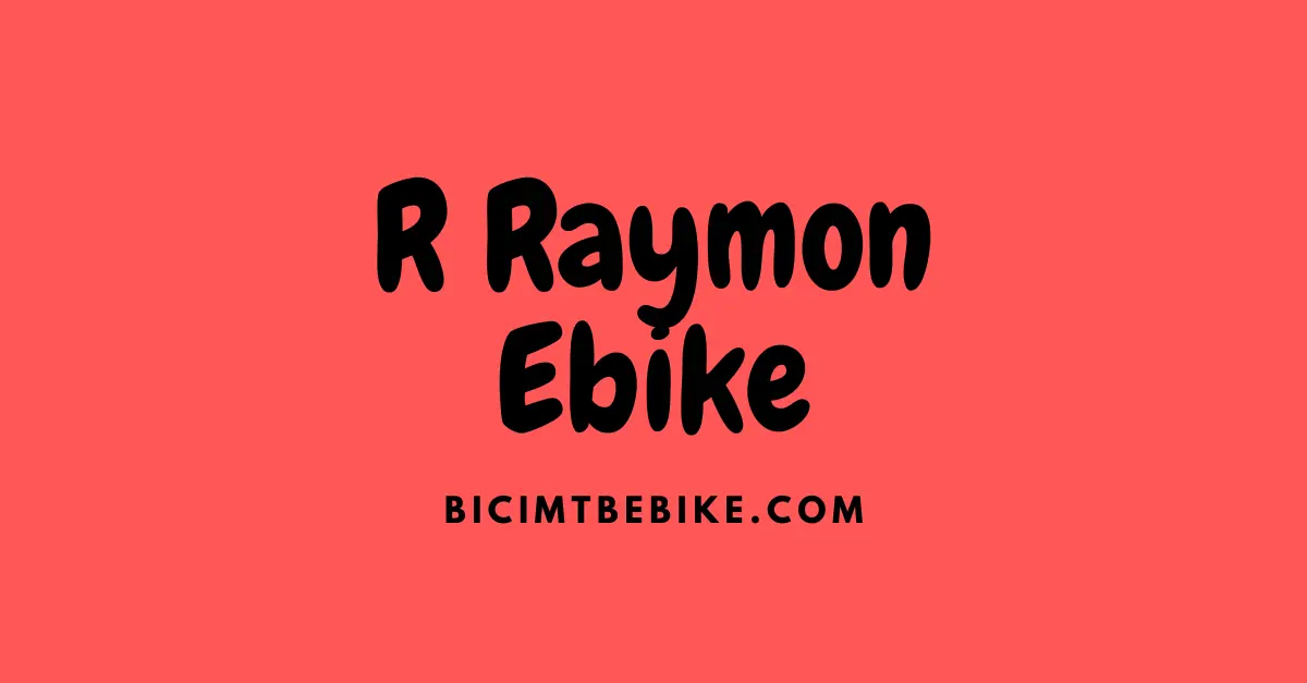 R Raymon ebike, copertina