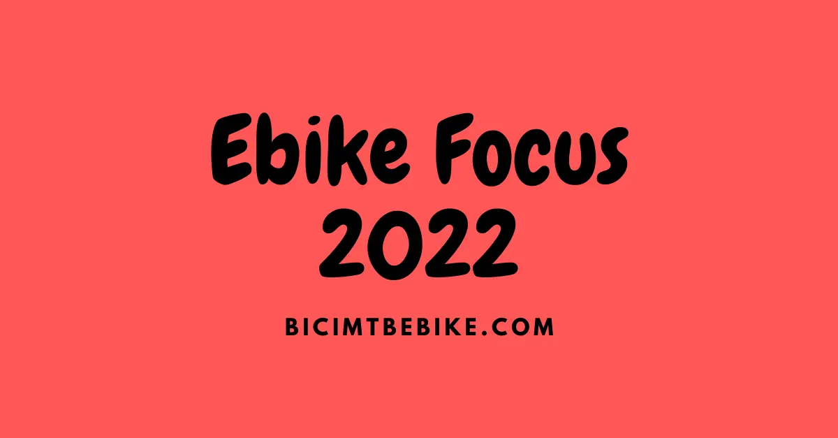 Ebike Focus 2022, foto di copertina