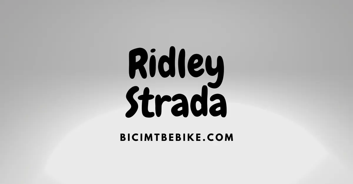 Ridley strada, cover