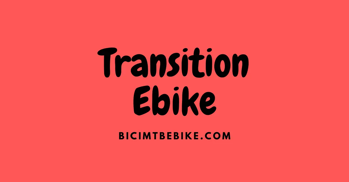 Transition ebike, foto cover