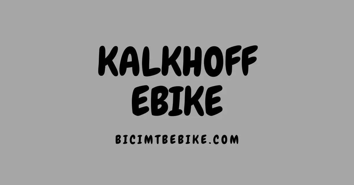 Kalkhoff ebike copertina