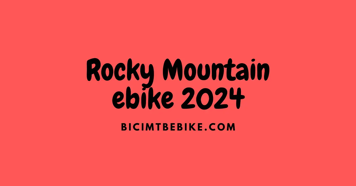 Rocky Mountain ebike 2024, foto cover