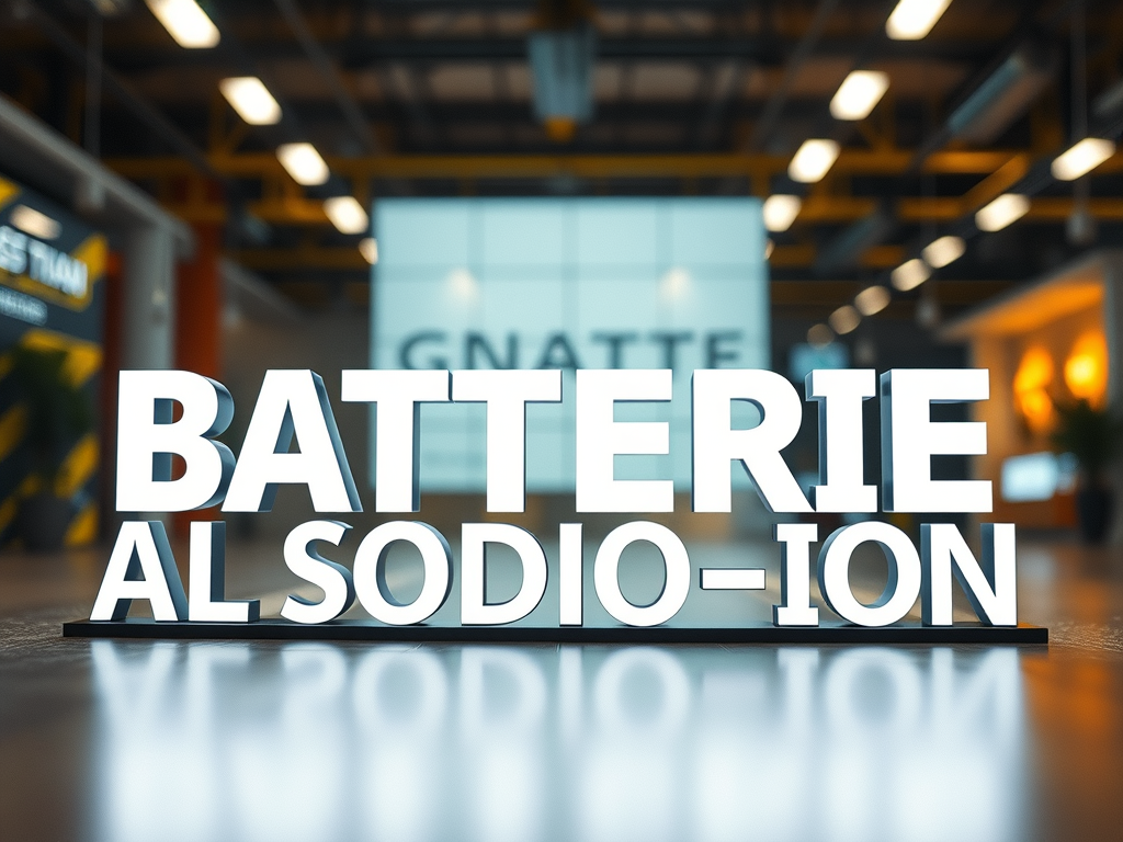 scritta "BATTERIE AL SODIO-ION"