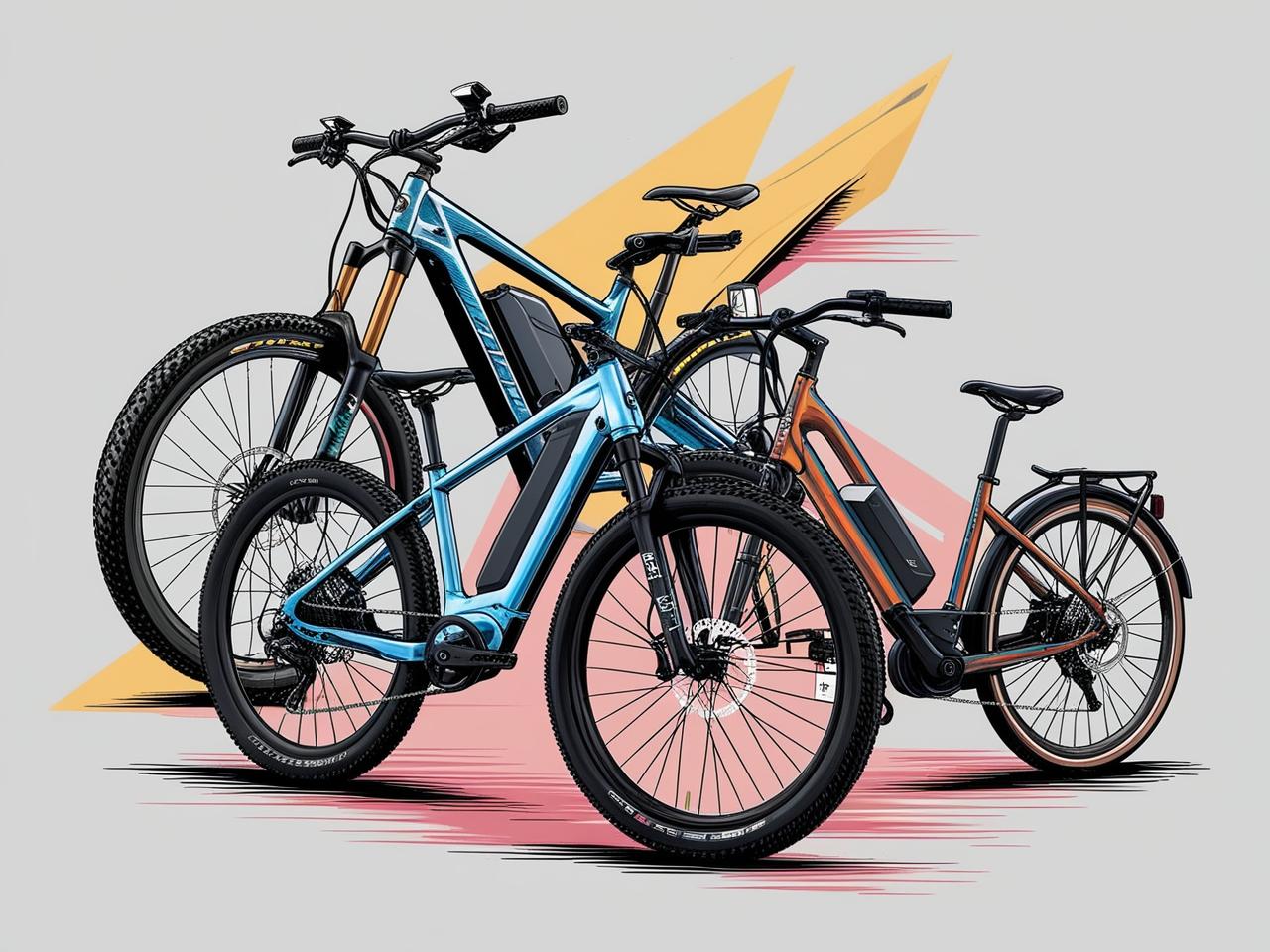 Disegno di una eGravel, eMtb e eCity bike