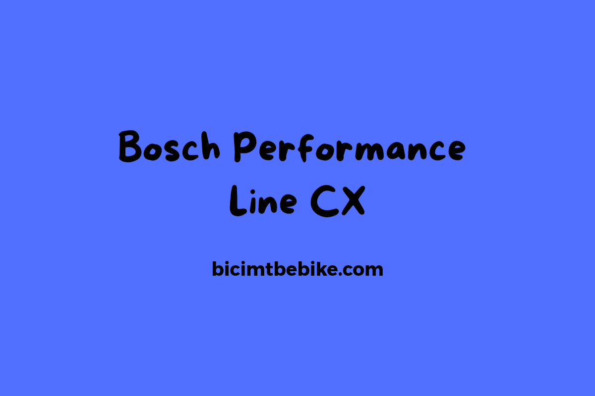 Bosch Performance Line CX, copertina